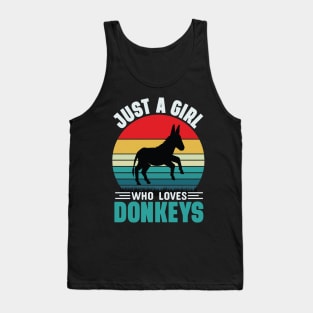 Just a girl who loves donkeys Tank Top